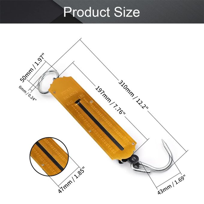 Spring Balance Hook Weighing Scale (Kilo & Lbs) thumbnail 4