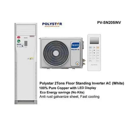 Polystar Inverter 2-Ton Floor Standing Air Conditioner With Installation Kit + Outdoor Hanger