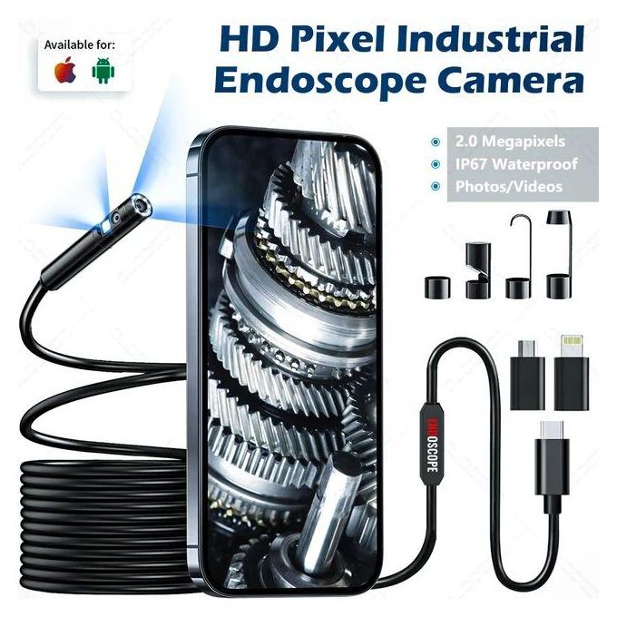 High Definition Wifi Hd Pixel Handheld 10M Dual Lens Borescope Industrial Endoscope (1920P)