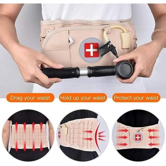 Inflatable Waist Belt Lumbar/Spinal-Cord Traction Device