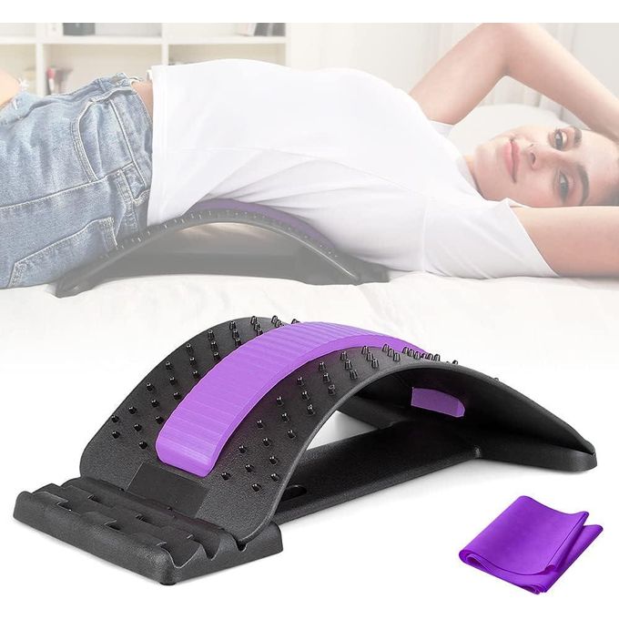 Back Stretcher Multilevel Lumbar Support Device For Lower Back Pain Relief With Massage Points
