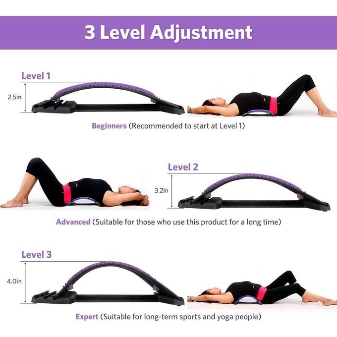 Back Stretcher Multilevel Lumbar Support Device For Lower Back Pain Relief With Massage Points thumbnail 5