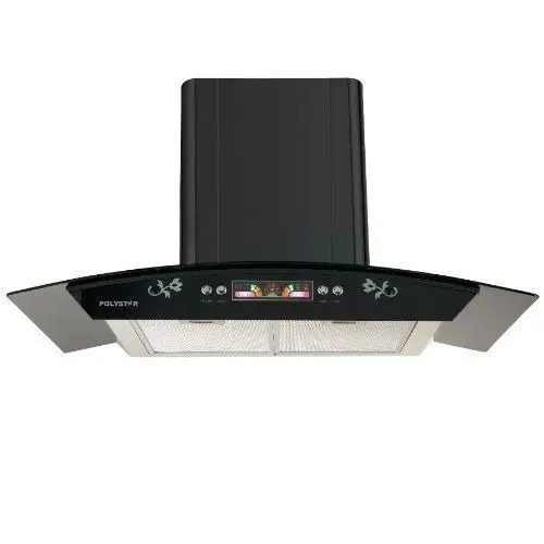 Polystar Kitchen Duct + Ductless Range Hood Extractor - 90Cm