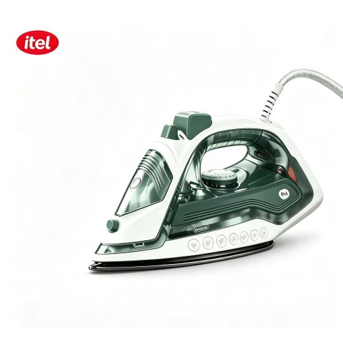 Itel 2200W Steam Iron, Ceramic Non-Stick Soleplate, Burst Steam, 230Ml Tank Self-Clean Iei-03