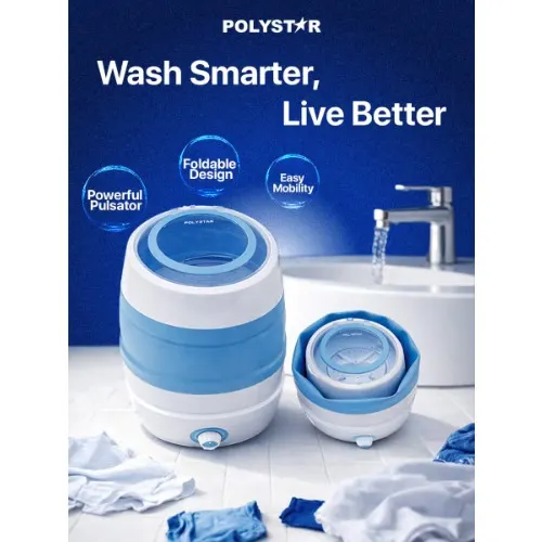 Polystar 4.7Kg Top Loader Single Tub Foldable Washing Machine (Pv-Wdw4.7K) thumbnail 4