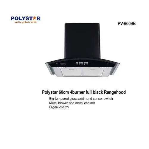 Polystar Digital Automatic Range Hood Heat Extractor - 60Cm