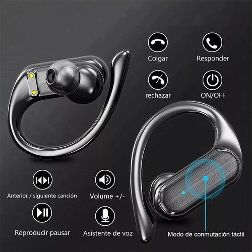 Gtygo Earphones Wireless Bluetooth Earhooks Touch Control Earbuds thumbnail 2
