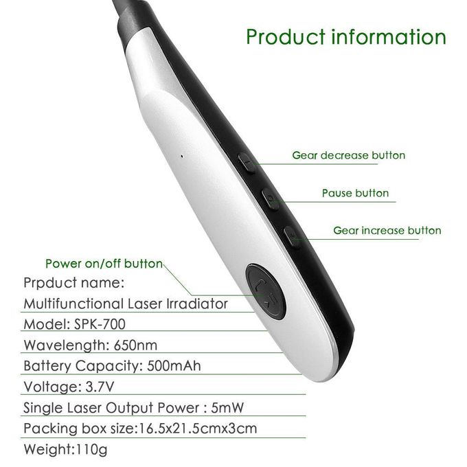 Rechargeable Nasal Rhinitis Sinusitis Laser Irradiation Therapy Device thumbnail 3