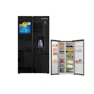 Polystar 620L Side-By-Side Inverter Refrigerator With Water Dispenser