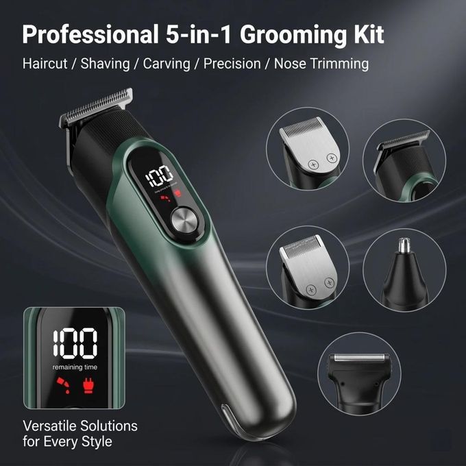 Dou-Color Men's Cordless Hair Clipper & Multi-Grooming Kit With Lcd Display thumbnail 2