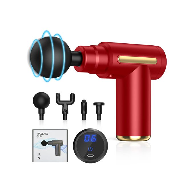Sturdy Handheld Deep Tissue Fascia Massage Gun (4 Massage Heads)