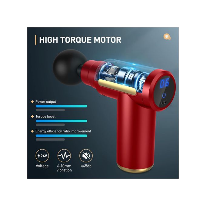 Sturdy Handheld Deep Tissue Fascia Massage Gun (4 Massage Heads) thumbnail 3