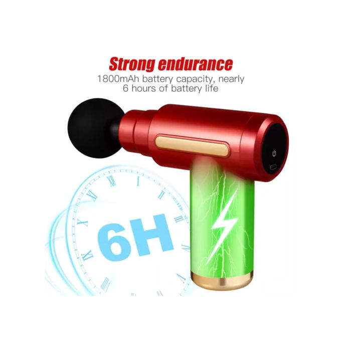 Sturdy Handheld Deep Tissue Fascia Massage Gun (4 Massage Heads) thumbnail 2