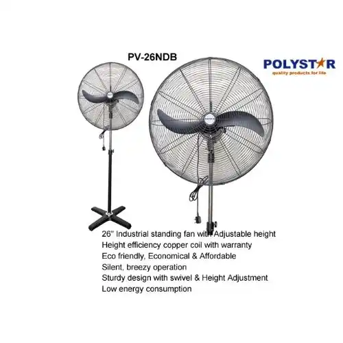 Polystar 26" Industrial Standing Fan - Black - Pv-26Ndb