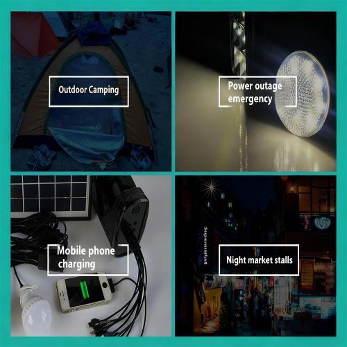 3-Bulb Solar Light With Solar Panel And Rechargeable Lithium Battery thumbnail 4