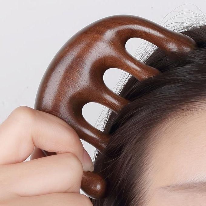 : Handheld Wooden Comb For Head Scalp thumbnail 2