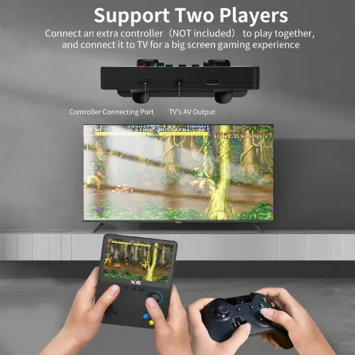 X70 Handheld Retro Game Console (7.0-Inch Screen, Dual 3D Joysticks, 1000+ Built-In Games) thumbnail 3