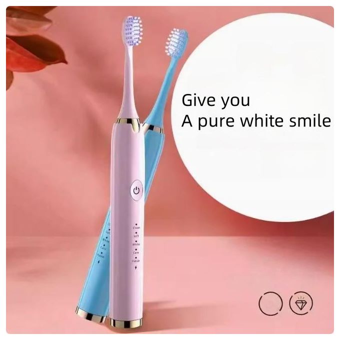 Electric Toothbrush With 8 Brush Heads And Usb Charging (Blue) thumbnail 3