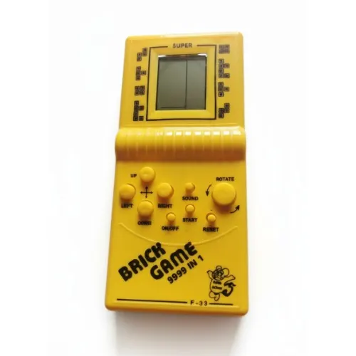 Retro 130-In-1 Classic Brick Game Handheld Console (Yellow)