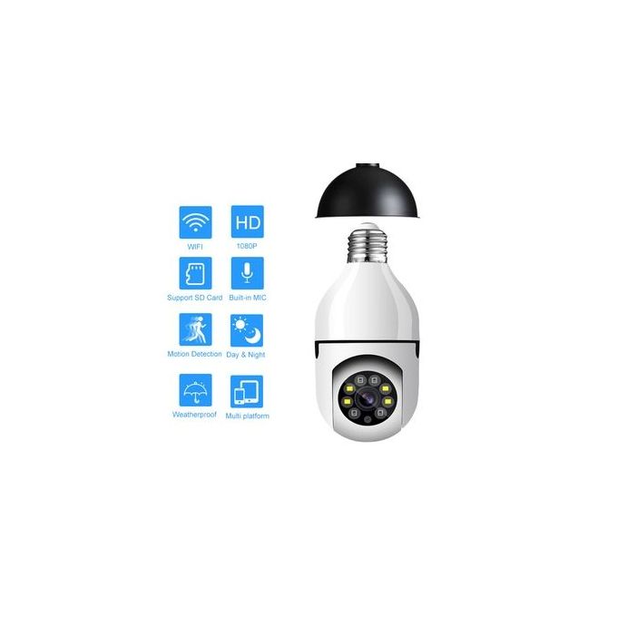 Cctv Wifi Camera Auto-Rotating Bulb Cam Security Camera thumbnail 2