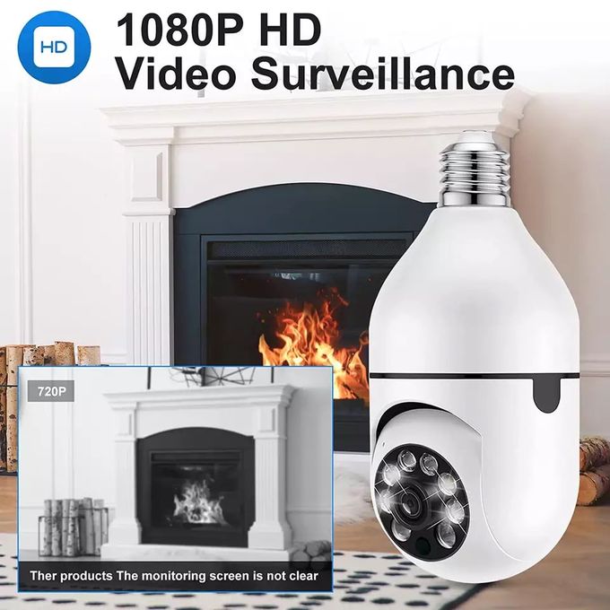 Cctv Wifi Camera Auto-Rotating Bulb Cam Security Camera