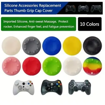 Game Controller Thumb Grip Cover (Random Colors, 4-Pack) thumbnail 4
