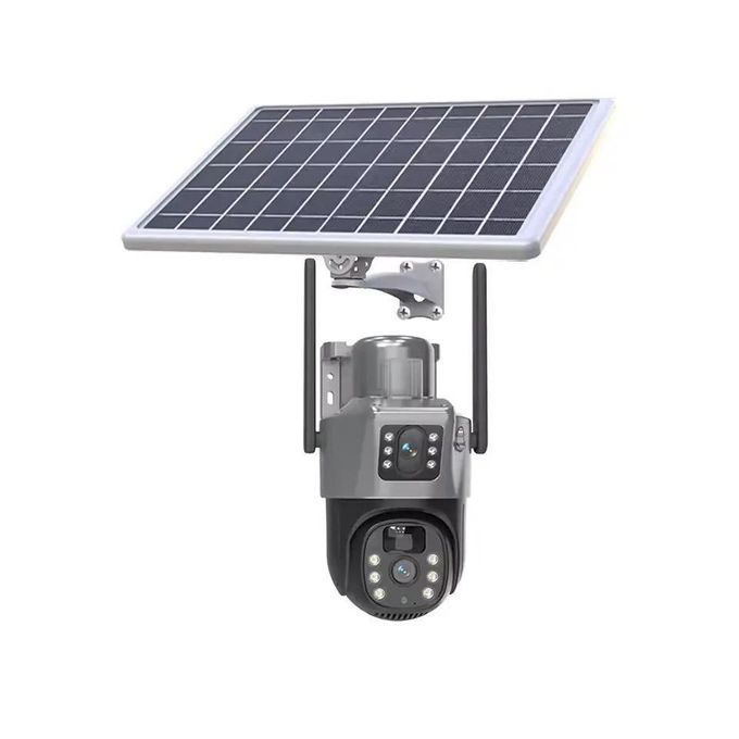 Dual-Lens 4G/Wifi Solar-Powered Ptz Security Camera