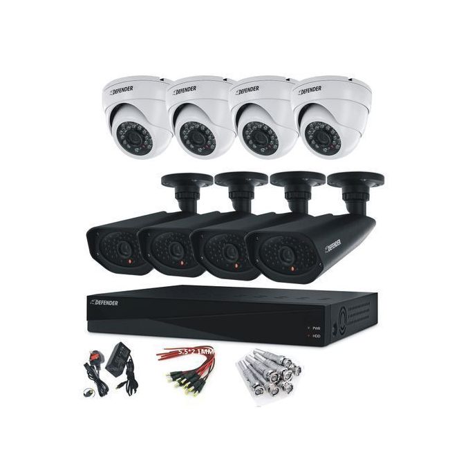Super Quality Ahd 2-Megapixel Security System (4 Indoor, 4 Outdoor Cameras & 8-Channel Dvr)