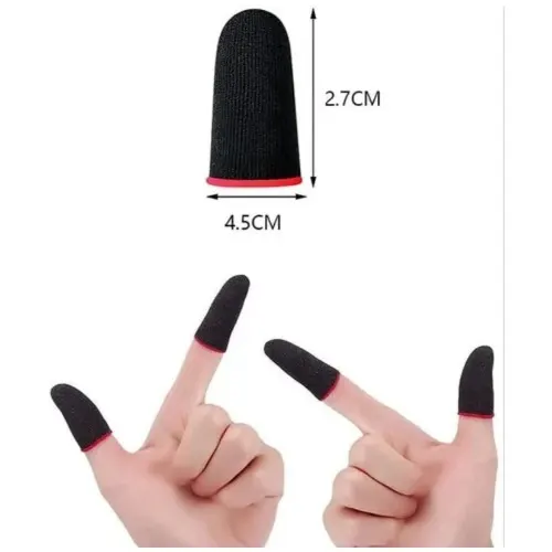 Mobile Game Controller Breathable Thumb Finger Sleeves (Red)