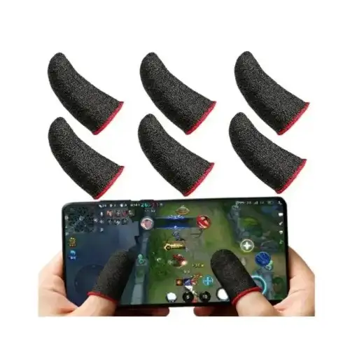 Mobile Game Controller Breathable Thumb Finger Sleeves (Red) thumbnail 3