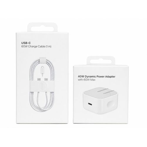 Iphone 40W Dynamic Power Adapter With 60W Max With 60W Charging Cable (1M)