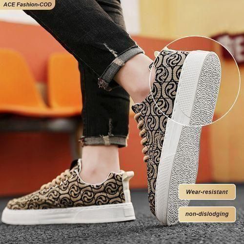 Ashion Big Size Men's Retro Canvas Skate Shoes