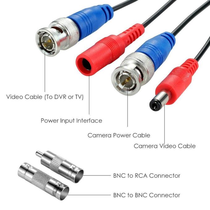 Zosi 4-Pack 100Ft/30M Security Cctv Video Power Cables (Bnc Extension Cord) thumbnail 3
