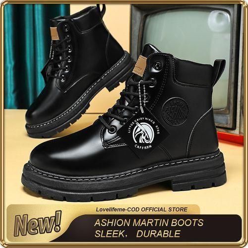 Ashion Big Size Men's Pu Leather Martin Boots