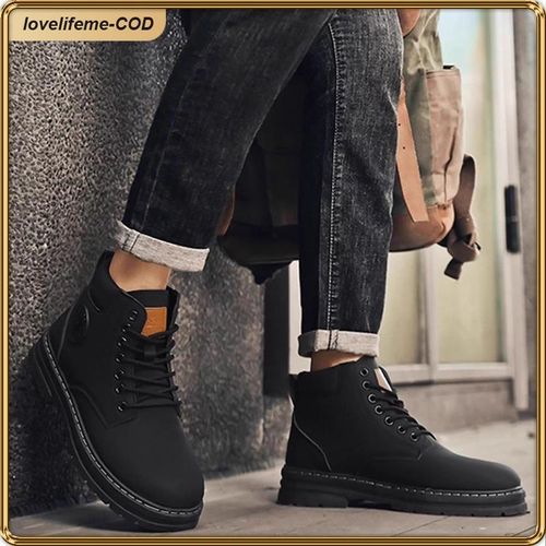 Ashion Big Size Men's Pu Leather Martin Boot thumbnail 2