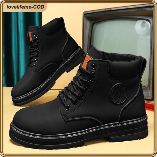 Ashion Big Size Men's Pu Leather Martin Boot