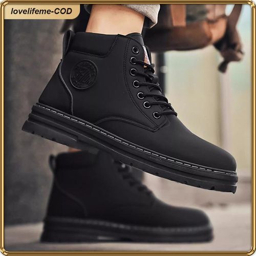 Ashion Big Size Men's Pu Leather Martin Boot thumbnail 3