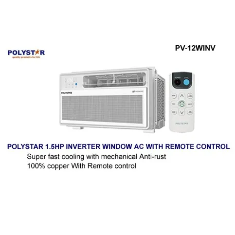 Polystar 1.5 Hp Inverter Window Air Conditioner With Remote Control