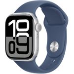 Apple Watch Series 10 Gps 42 Mm Smartwatch - Silver Aluminium Case - Denim Sport Band - M/L