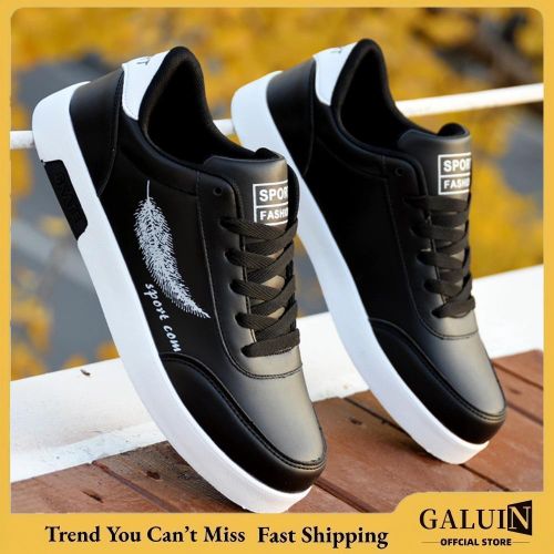 Galuin 2024 Men's Casual Board Shoes Running Sneakers Black