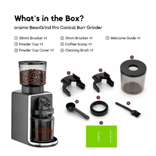 Oraimo Beangrind Pro Precision Smart Control Conical Burr Grinder (Ocb-521A) thumbnail 3
