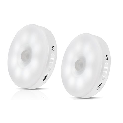 2 Pcs 1W Led Rechargeable Motion Sensor White Light With Switch