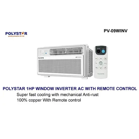 Polystar 1 Hp Inverter Window Air Conditioner With Remote Control