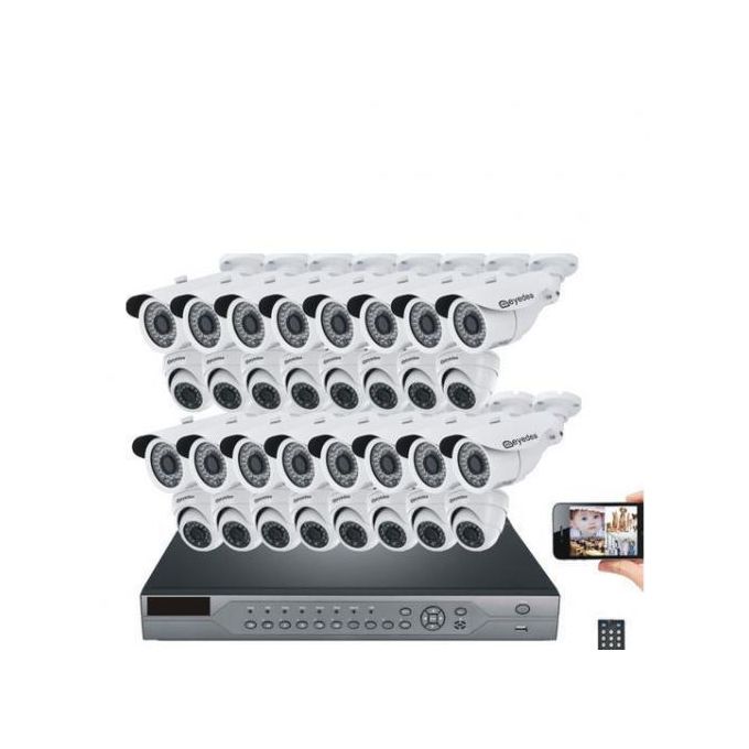 Complete 32-Channel Cctv Kit (32-Channel Dvr + 16 Outdoor & 16 Indoor Cameras)