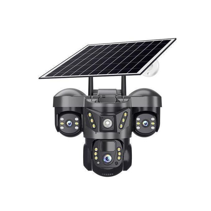 3-Lens 4G Solar Cctv Camera (Wireless Outdoor Ptz Security Camera With Free Sim Card) thumbnail 2