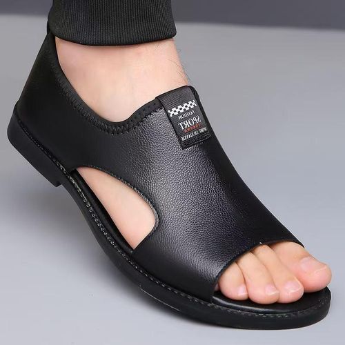 Zarsyn Men's Slip-On Leather Sandals Casual Open Toe thumbnail 3