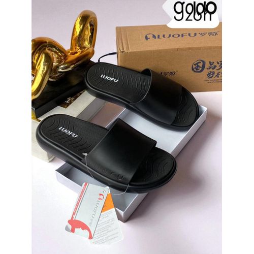 Luofu Black Soft Sole Slide