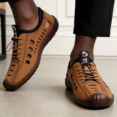 Stylish Breathable Men's Hiking & Beach Sandals Brown thumbnail 2