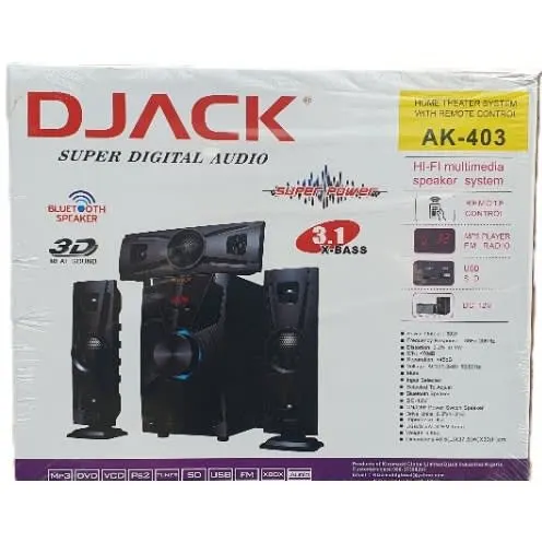 Djack 3.1 Bluetooth Home Theater System With Remote Control thumbnail 2