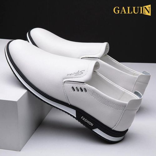 Galuin Men's Leather Loafers & Slip-Ons White thumbnail 2